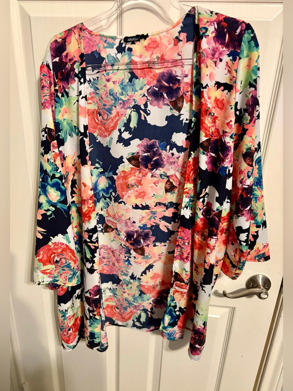 349- Women’s Floral Open-Front Kimono